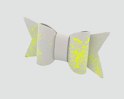 Mini Italian Leather Hair Bow #017