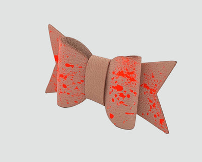 Mini Italian Leather hair Bow #019