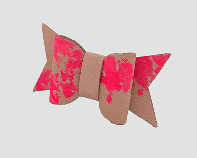 Mini Italian Leather Hair Bow #020