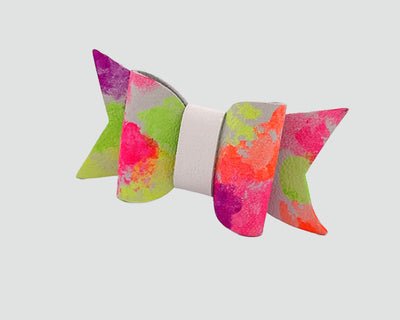 Mini Italian Leather Hair Bow #021