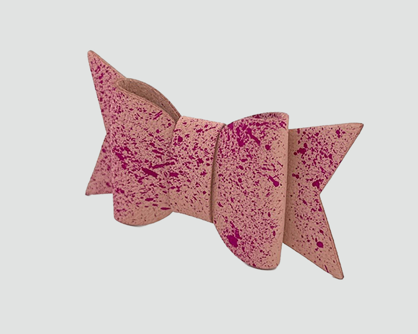 Mini Italian Leather Hair Bow #022