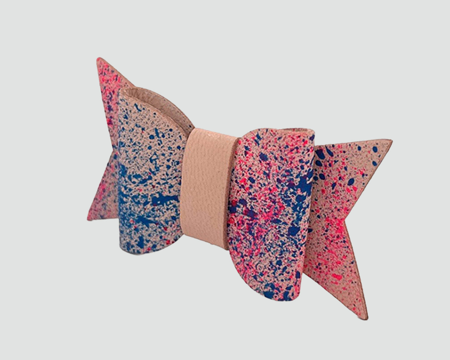 Mini Italian Leather hair Bow #023