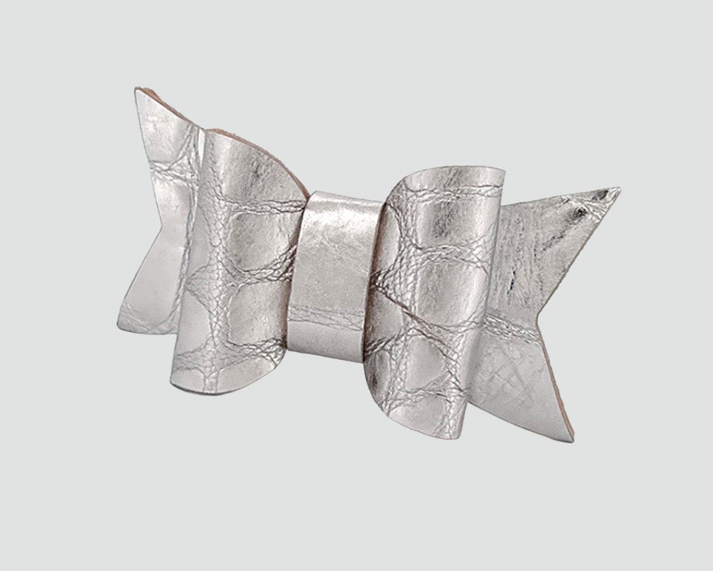 Mini Italian Leather Hair Bow #027