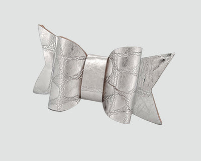 Mini Italian Leather Hair Bow #027