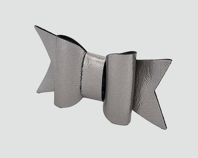 Mini Italian Leather Hair Bow #029
