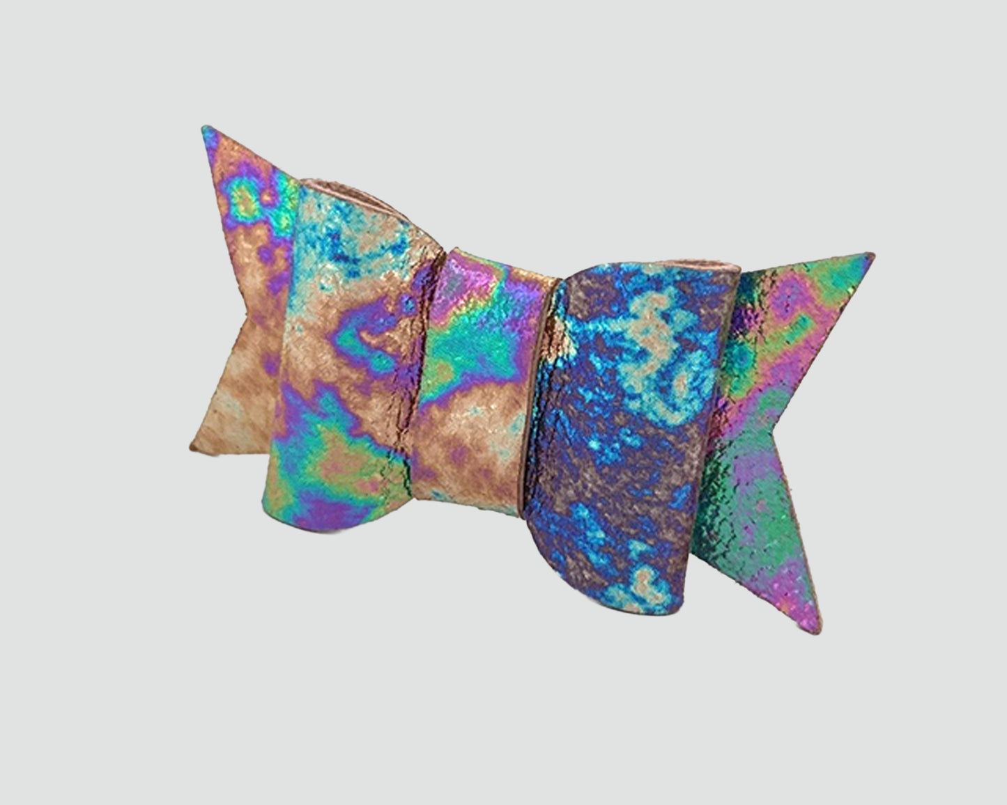 Mini Italian Leather Hair Bow #034