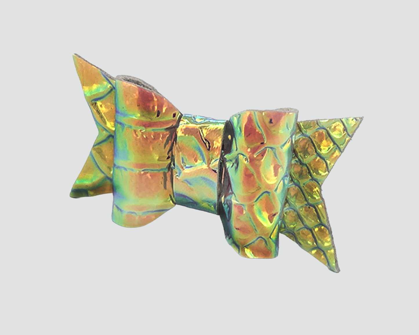 Mini Italian Leather Hair Bow #035