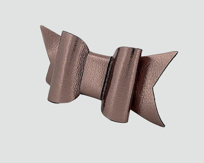 Mini Italian Leather Hair Bow #036
