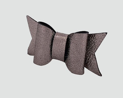 Mini Italian Leather Hair Bow #037