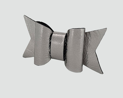 Mini Italian Leather Hair Bow #038