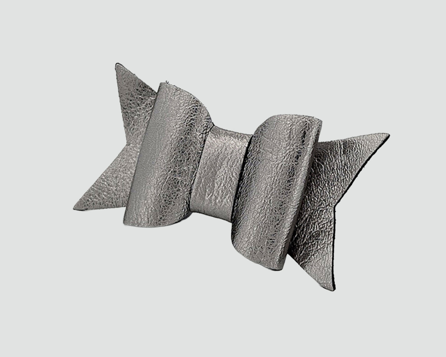 Mini Italian Leather Hair Bow #039