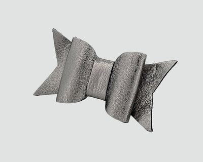 Mini Italian Leather Hair Bow #039
