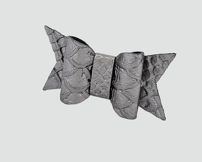 Mini Italian Leather Hair Bow #041