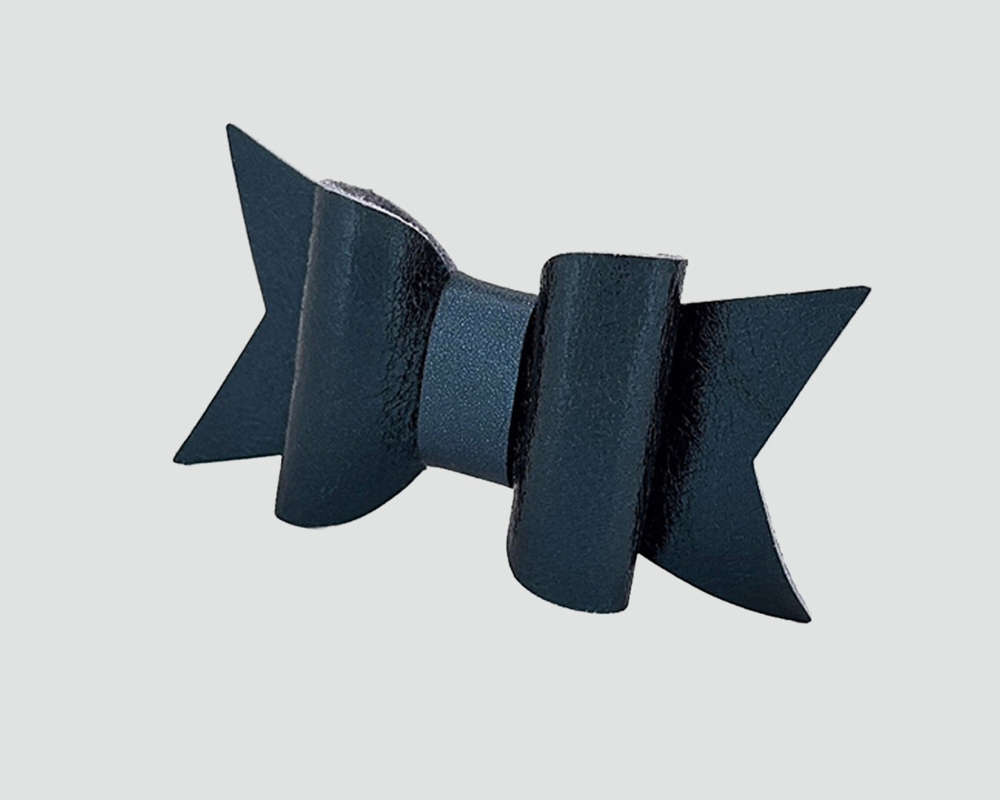 Mini Italian Leather Hair Bow #042