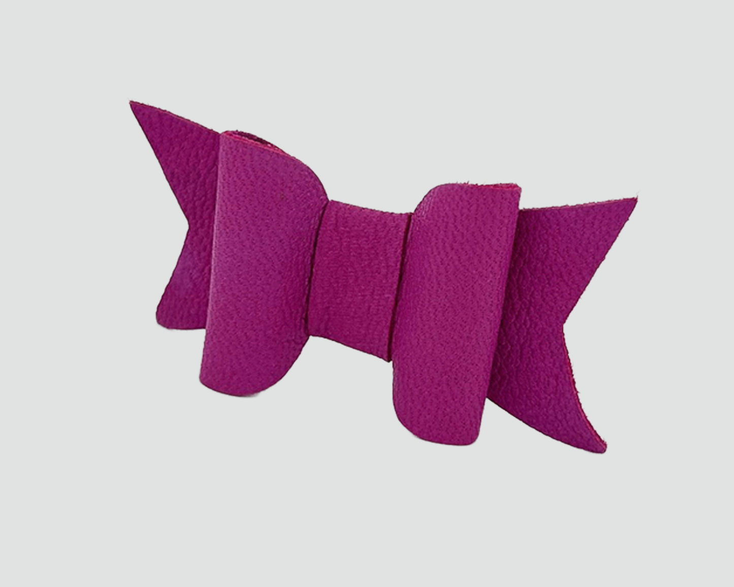 Mini Italian Leather Hair Bow #046