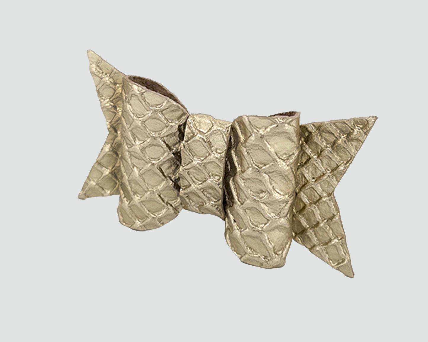 Mini Italian Leather Hair Bow #048