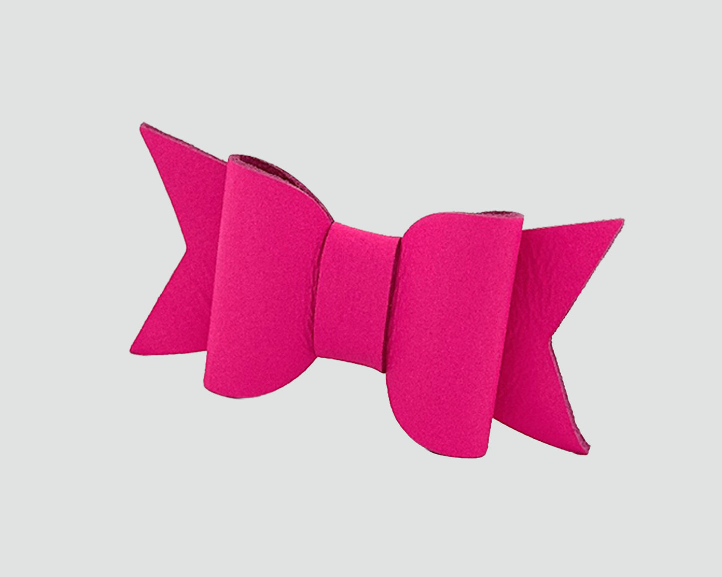 Mini Italian Leather Hair Bow #051