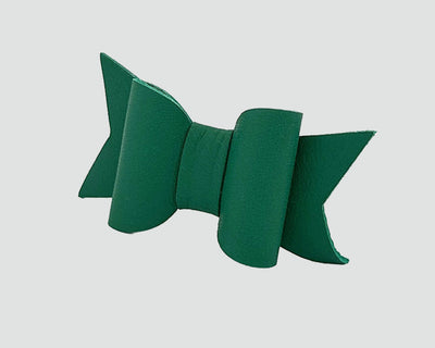 Mini Italian Leather Hair Bow #052