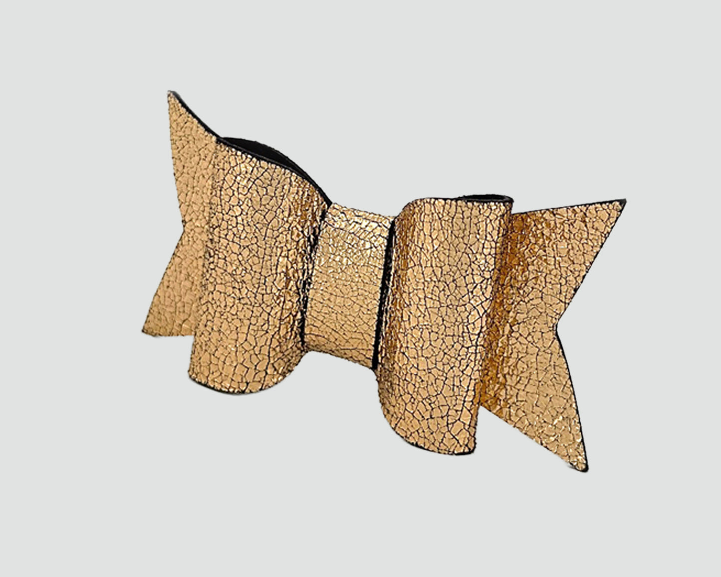 Mini Italian Leather Hair Bow #054