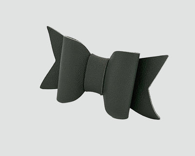 Mini Italian Leather Hair Bow #058