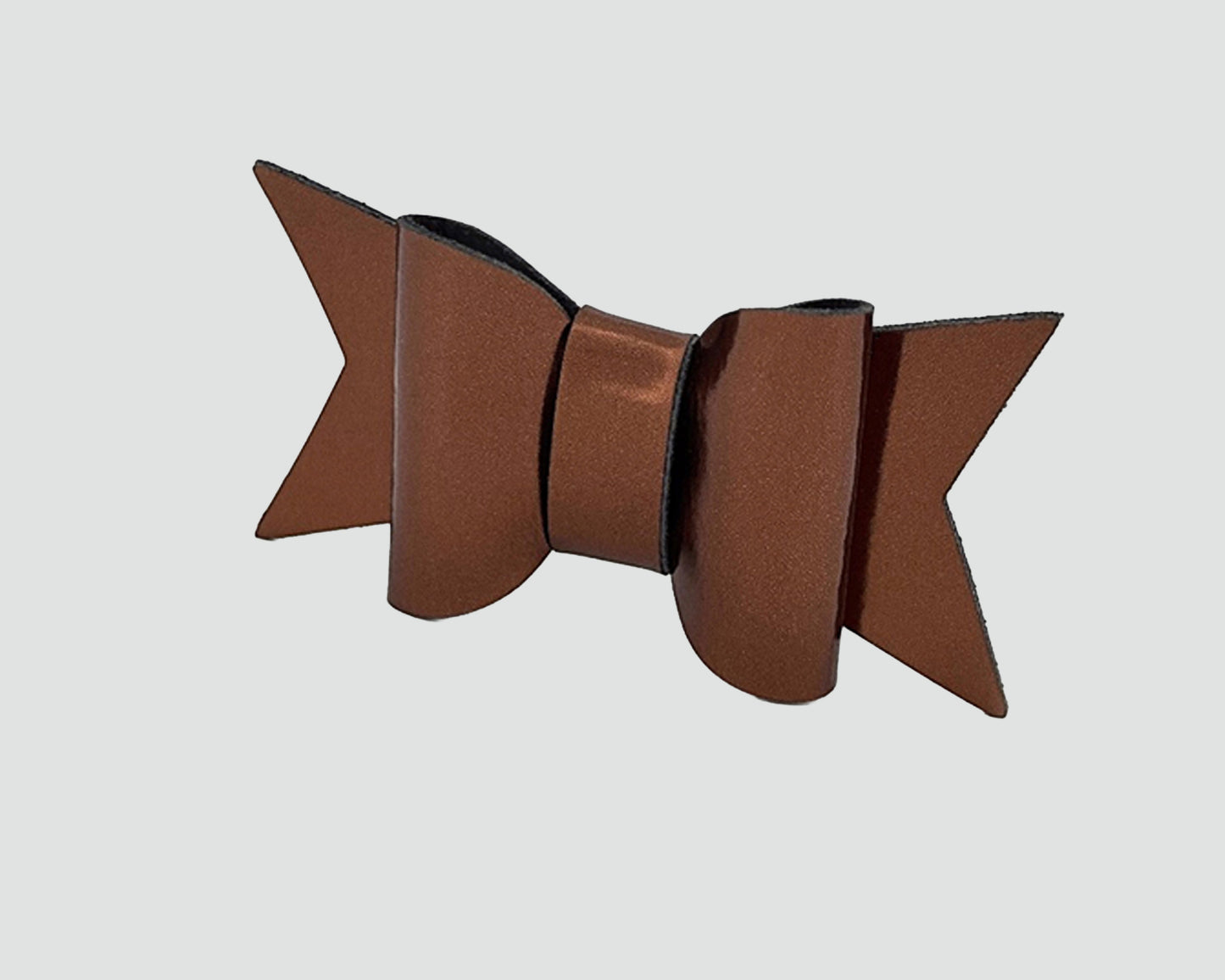 Mini Italian Leather Hair Bow #063