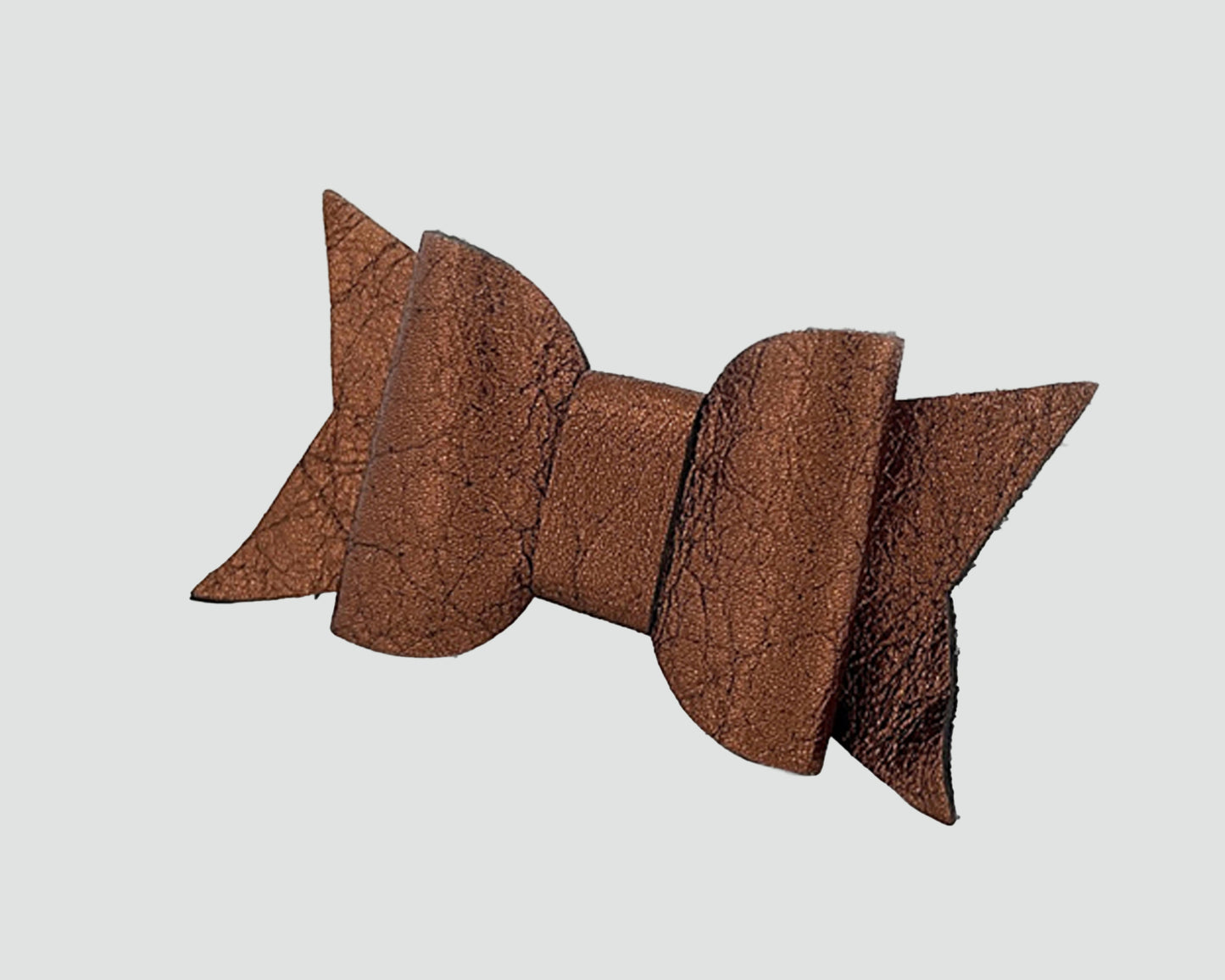 Mini Italian Leather Hair Bow #064