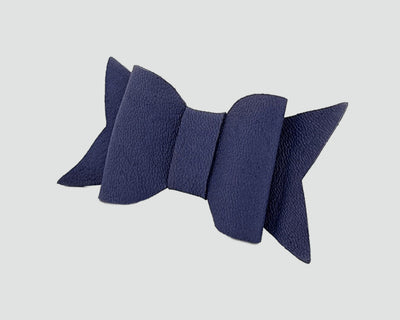 Mini Italian Leather Hair Bow #065