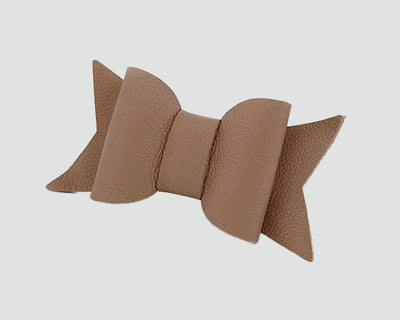 Mini Italian Leather Hair Bow #067