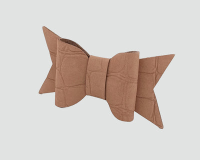 Mini Italian Leather Hair Bow #070