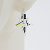 Sterling Silver 2 Hoops, 1 Star Charm Earrings #AS001