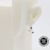 Sterling Silver 2 Hoops, 1 Star Charm Earrings #AS004