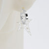 Sterling Silver 2 Hoops, 1 Star Charm Earrings #AS005