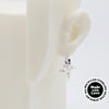 Sterling Silver 2 Hoops, 1 Star Charm Earrings #AS007