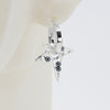 Sterling Silver 2 Hoops, 1 Star Charm Earrings #AS008