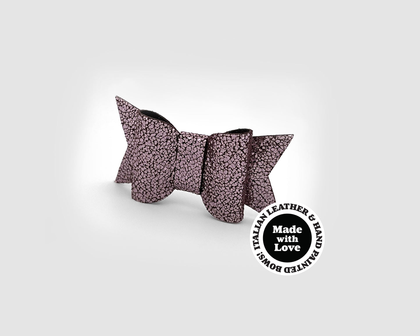 Mini Italian Leather Hair Bow #006