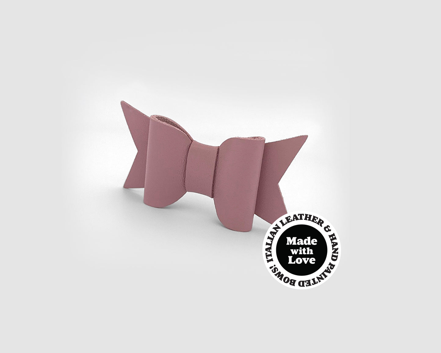 Mini Italian Leather Hair Bow #007
