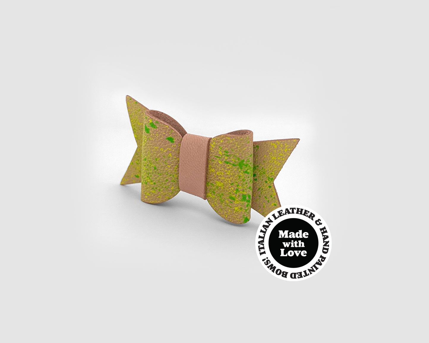 Mini Italian Leather Hair Bow #015