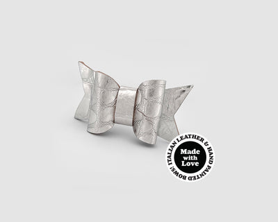 Mini Italian Leather Hair Bow #027