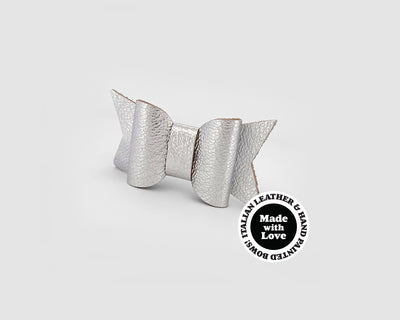 Mini Italian Leather hair Bow #028