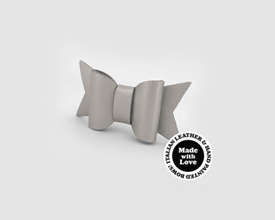 Mini Italian Leather Hair Bow #030