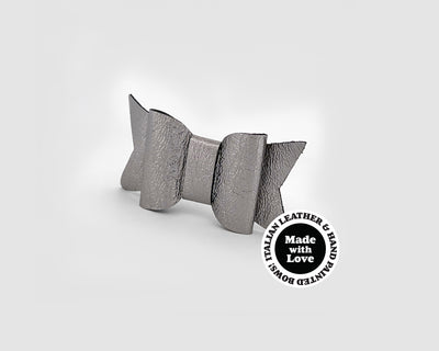 Mini Italian Leather Hair Bow #031