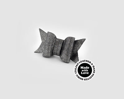 Mini Italian Leather Hair Bow #040