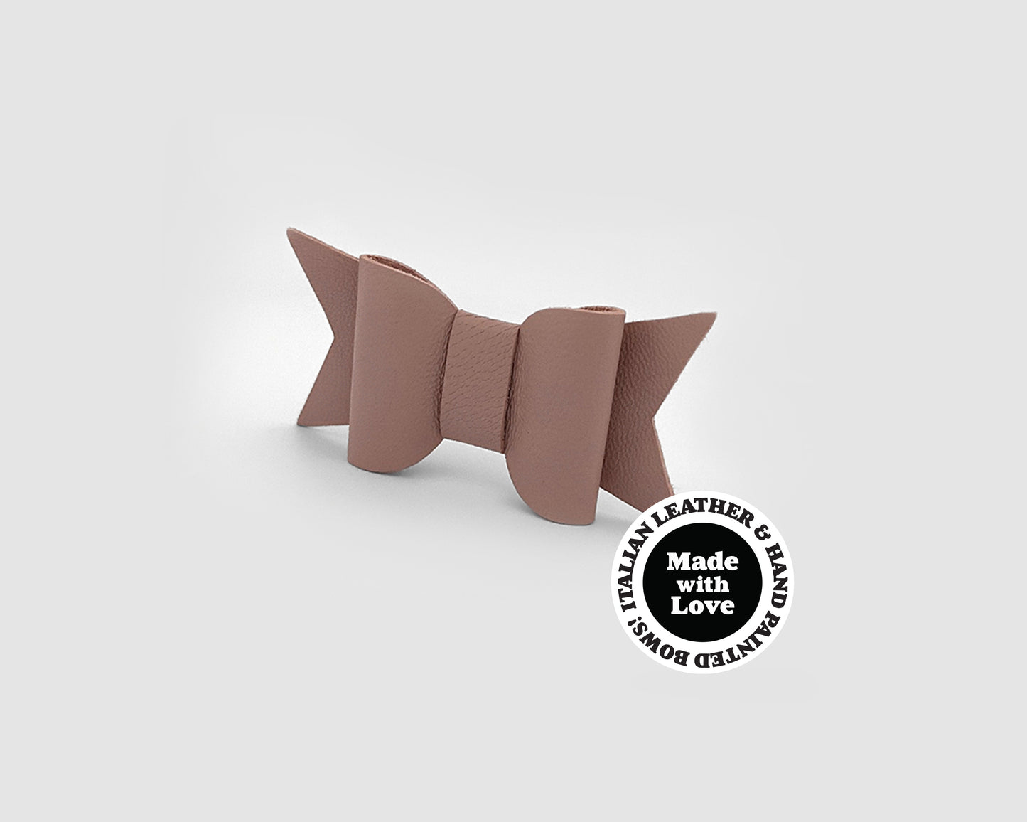 Mini Italian Leather Hair Bow #043
