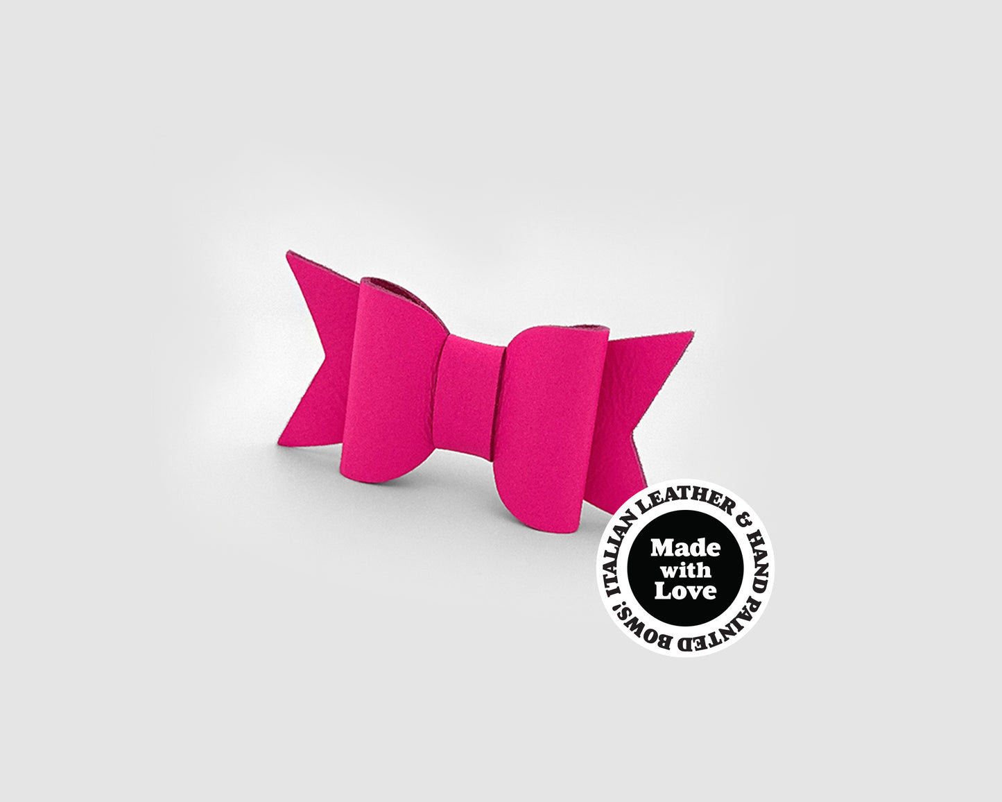 Mini Italian Leather Hair Bow #051