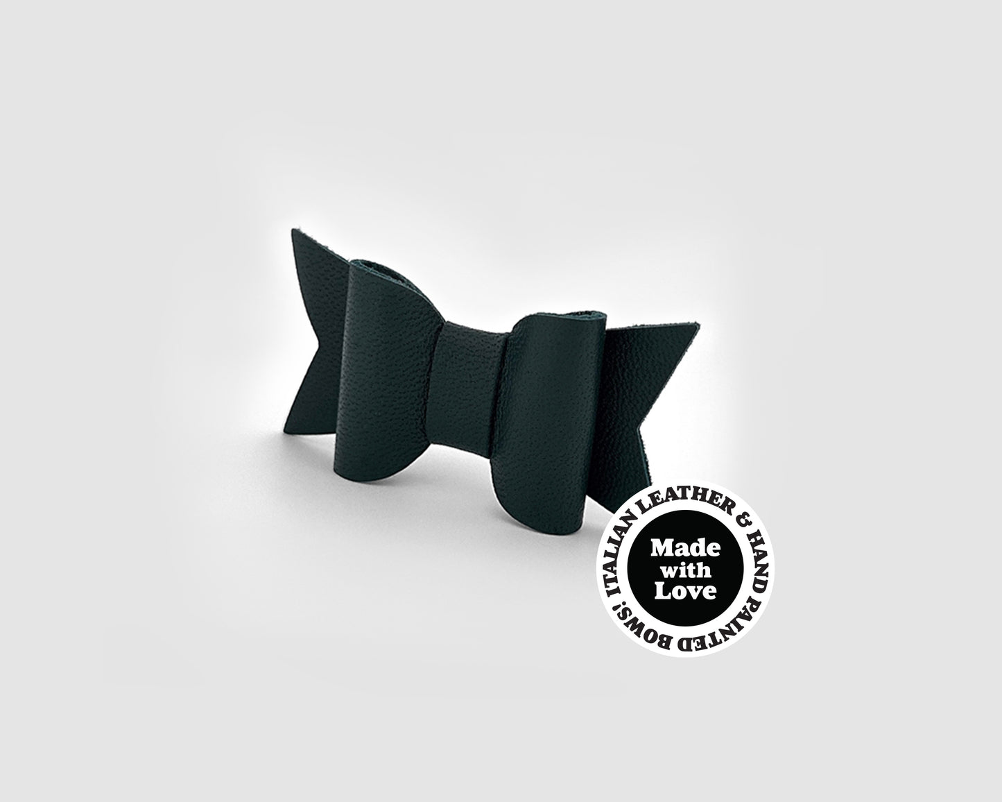 Mini Italian Leather Hair Bow #057