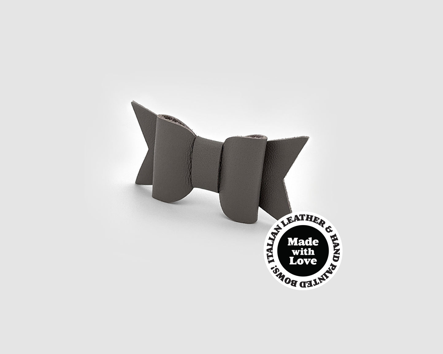 Mini Italian Leather Hair Bow #060
