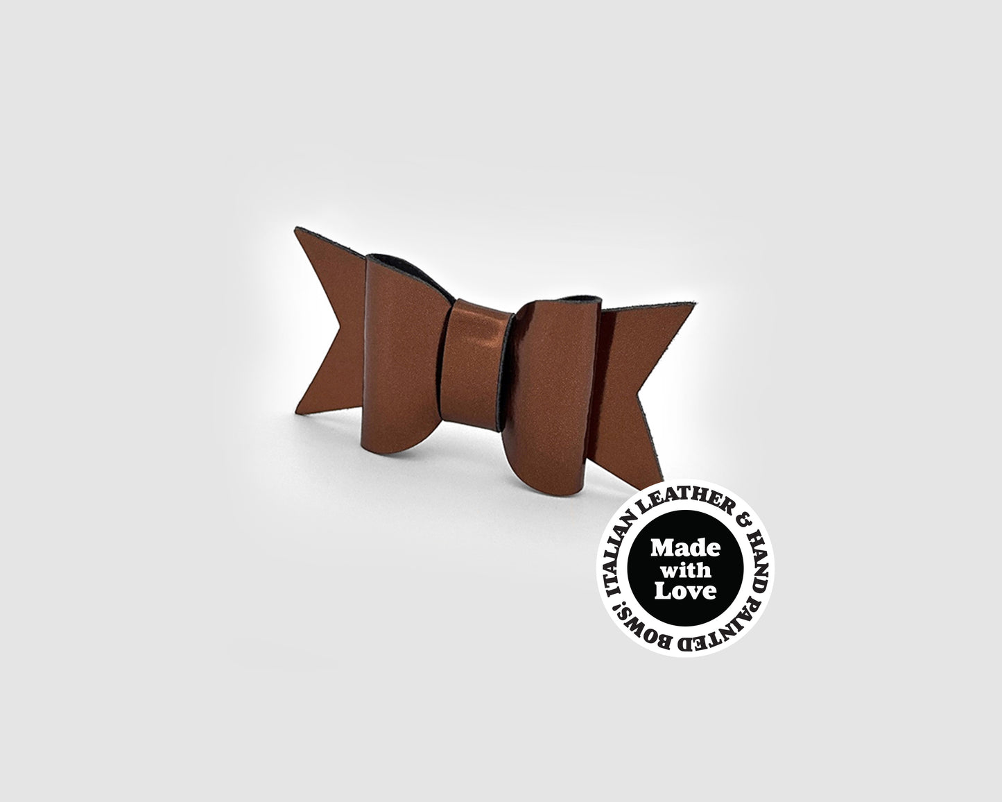 Mini Italian Leather Hair Bow #063