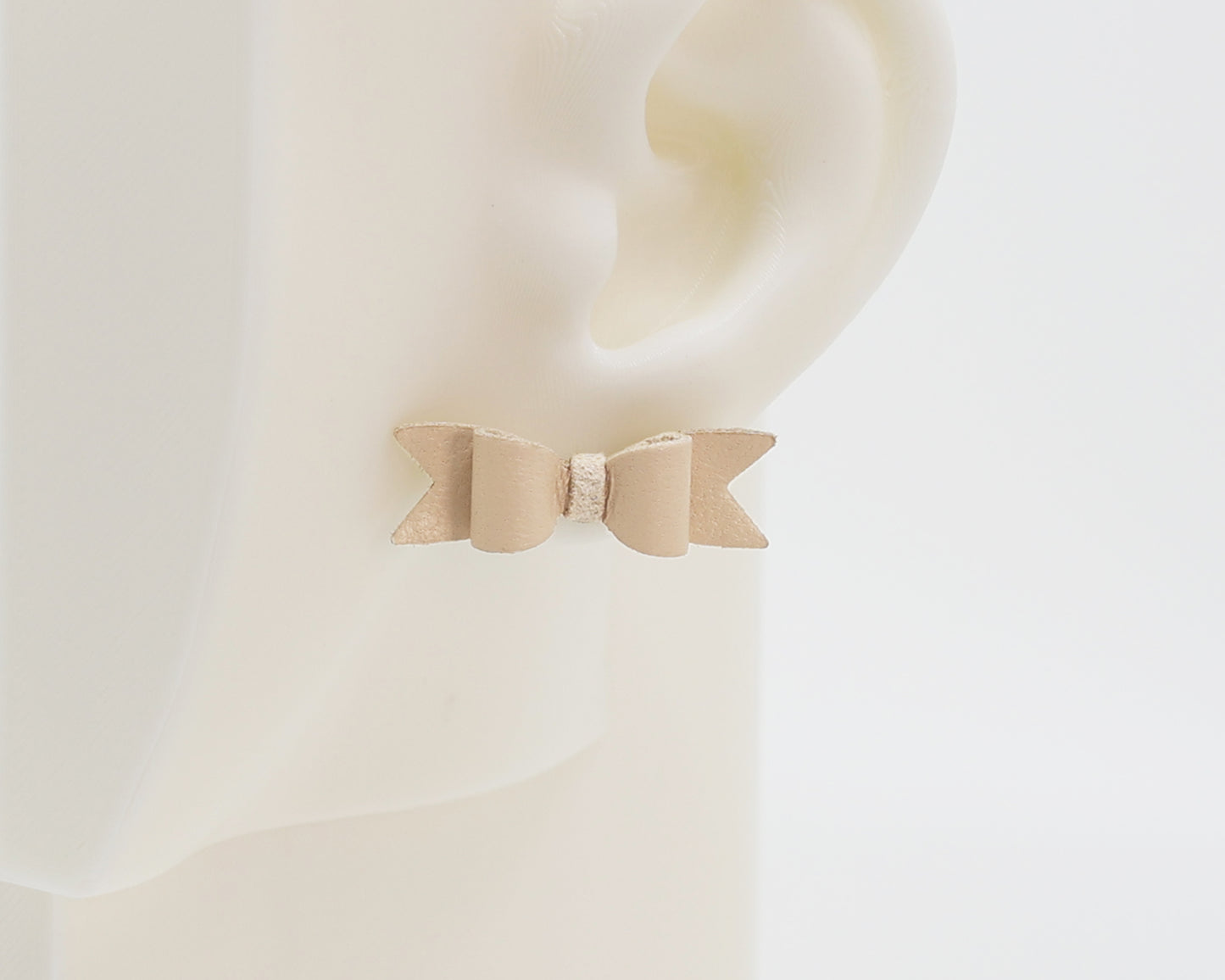 Italian Leather Bow #A002 Earrings