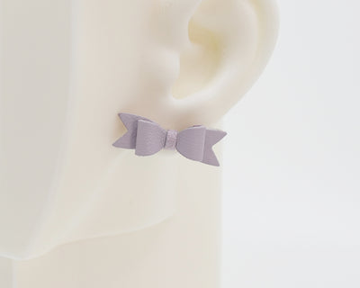 Italian Leather Bow #A005 Earrings