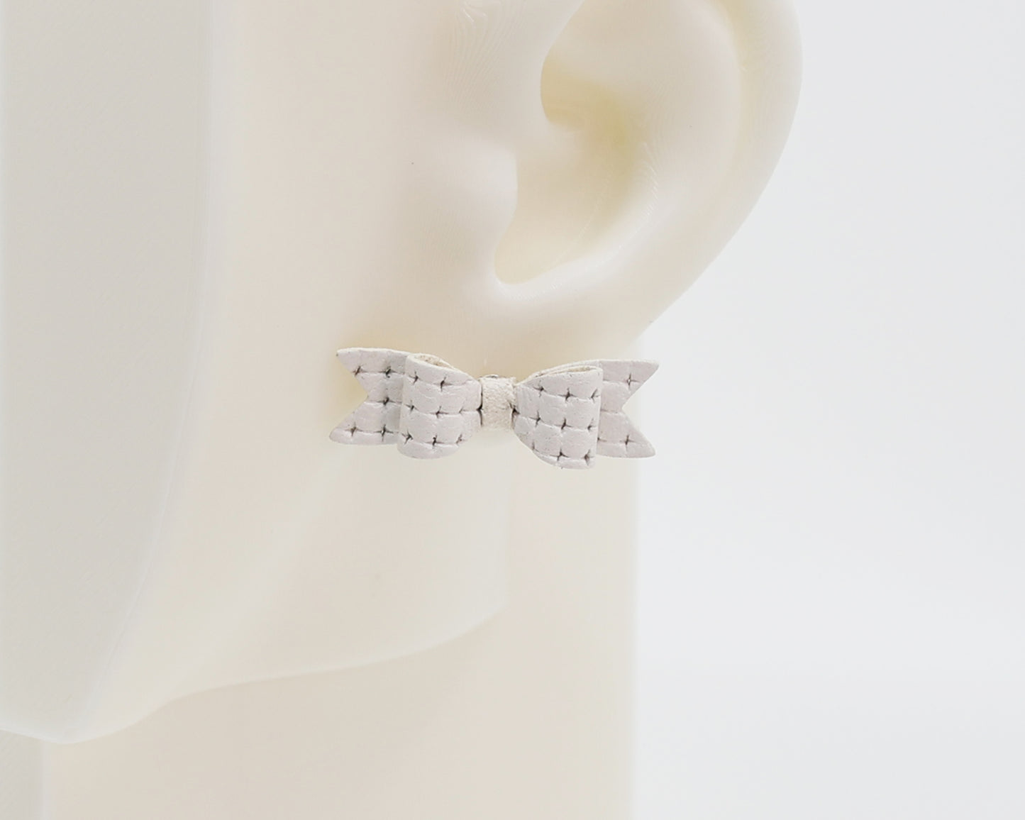 Italian Leather Bow #A007 Earrings
